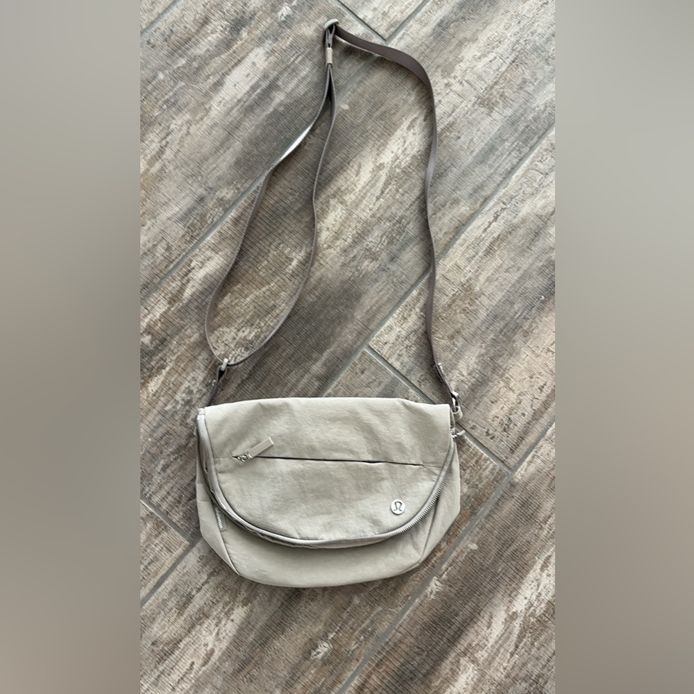 Lululemon Athletica Tan Crossbody Bag Soft Minimalist Style